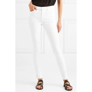 J Brand White Maria High-Rise Skinny Jean
